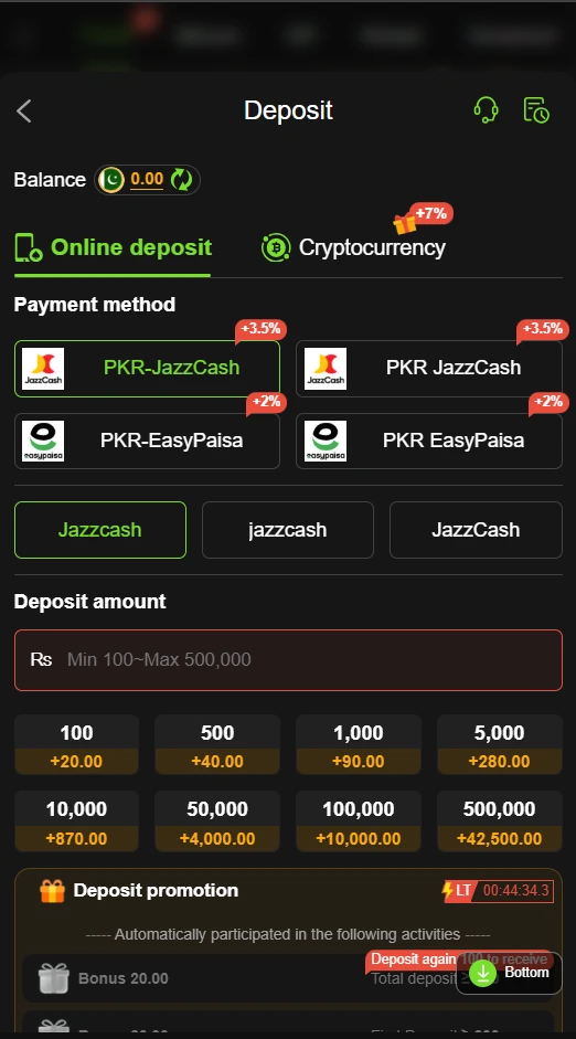 Deposit on 786 Bet Game